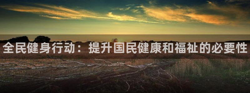 尊龙人生就是博客服：全民健身行动：提升国民健康和福祉的必要性